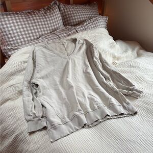 Pilcro by Anthropologie 100% Cotton Textured Knit Pullover Sweatshirt Top